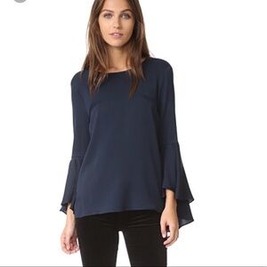 Milly Bell Sleeve Silk blend Blouse NWT $325